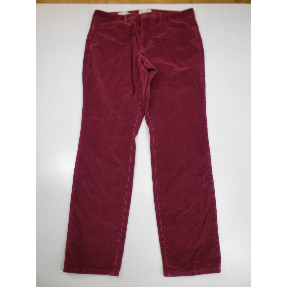 Universal Thread High Rise Skinny Corduroy Pants Burgundy Wine Women's 12/31R...
